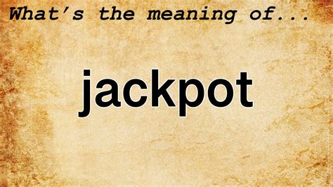 jackpot definition